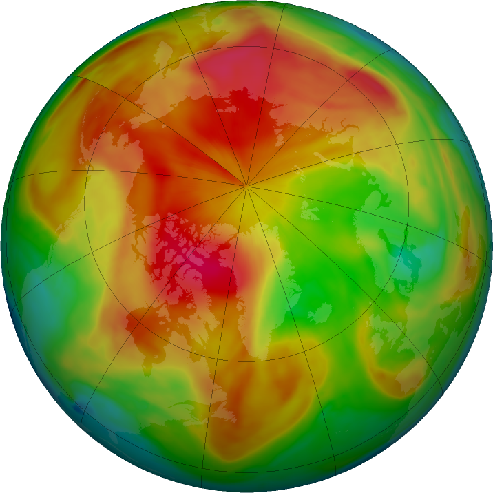 Arctic ozone map for 18 April 2019